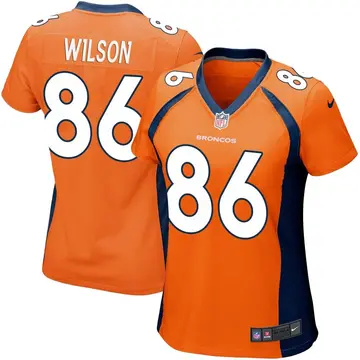 Nike Caleb Wilson Women's Game Denver Broncos Orange Team Color Jersey