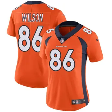 Nike Caleb Wilson Women's Limited Denver Broncos Orange Team Color Vapor Untouchable Jersey