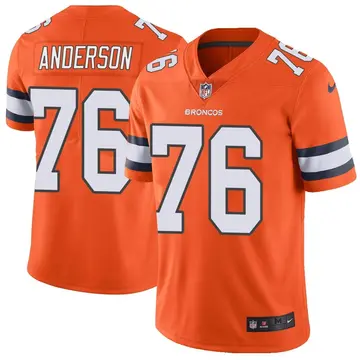 Nike Calvin Anderson Men's Limited Denver Broncos Orange Color Rush Vapor Untouchable Jersey