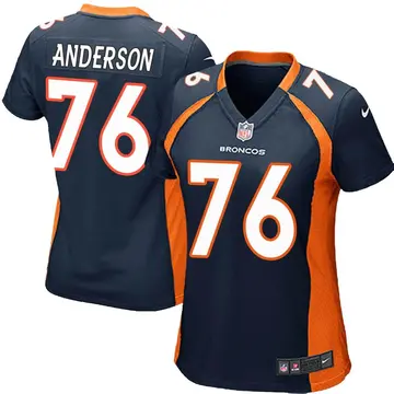Nike Calvin Anderson Women's Game Denver Broncos Navy Blue Alternate Jersey