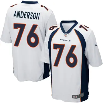 Nike Calvin Anderson Youth Game Denver Broncos White Jersey