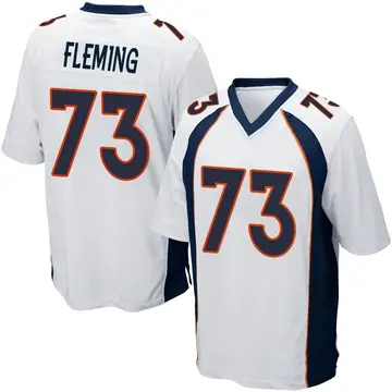 Nike Cameron Fleming Men's Game Denver Broncos White Jersey