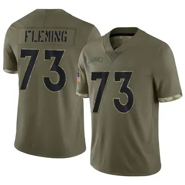 Nike Cameron Fleming Men's Limited Denver Broncos Olive 2022 Salute To Service Jersey