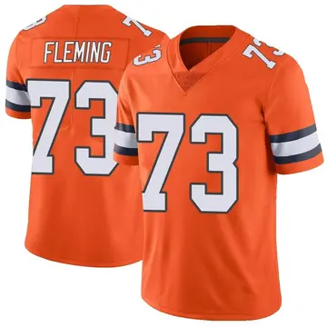 Nike Cameron Fleming Men's Limited Denver Broncos Orange Color Rush Vapor Untouchable Jersey