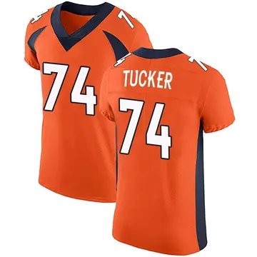 Nike Casey Tucker Men's Elite Denver Broncos Orange Team Color Vapor Untouchable Jersey