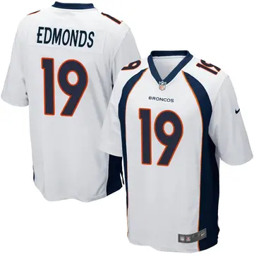 Nike Chase Edmonds Men's Game Denver Broncos White Jersey