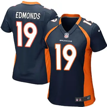 Nike Chase Edmonds Women's Game Denver Broncos Navy Blue Alternate Jersey