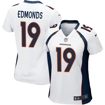 Nike Chase Edmonds Women's Game Denver Broncos White Jersey
