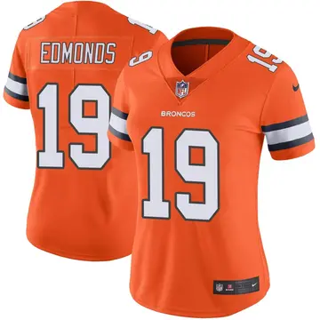 Nike Chase Edmonds Women's Limited Denver Broncos Orange Color Rush Vapor Untouchable Jersey