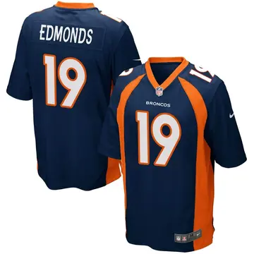 Nike Chase Edmonds Youth Game Denver Broncos Navy Blue Alternate Jersey