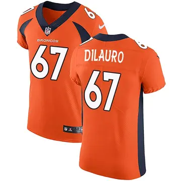 Nike Christian DiLauro Men's Elite Denver Broncos Orange Team Color Vapor Untouchable Jersey