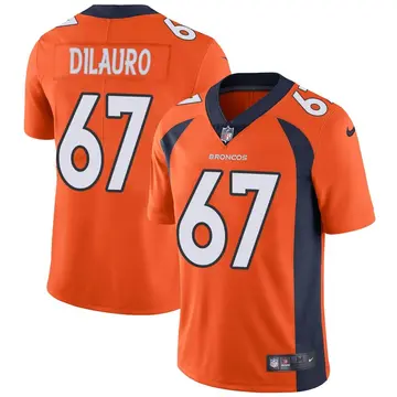 Nike Christian DiLauro Men's Limited Denver Broncos Orange Team Color Vapor Untouchable Jersey