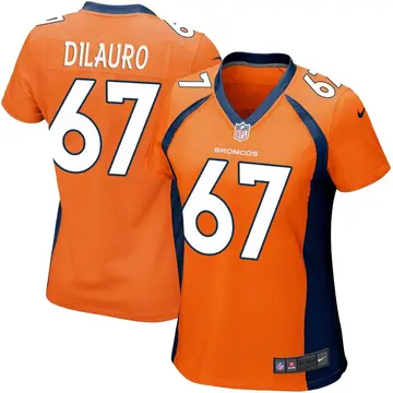 Nike Christian DiLauro Women's Game Denver Broncos Orange Team Color Jersey