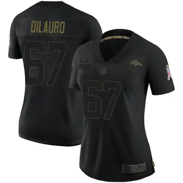Nike Christian DiLauro Women's Limited Denver Broncos Black 2020 Salute To Service Jersey