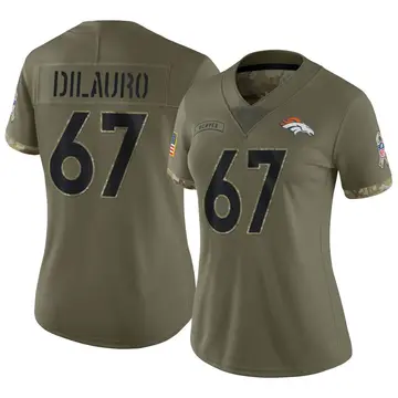 Nike Christian DiLauro Women's Limited Denver Broncos Olive 2022 Salute To Service Jersey