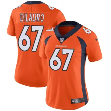Nike Christian DiLauro Women's Limited Denver Broncos Orange Team Color Vapor Untouchable Jersey