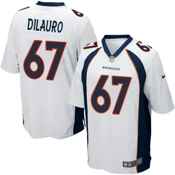 Nike Christian DiLauro Youth Game Denver Broncos White Jersey