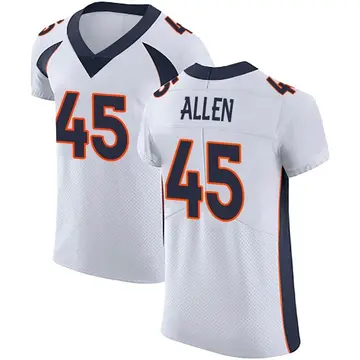 Nike Christopher Allen Men's Elite Denver Broncos White Vapor Untouchable Jersey