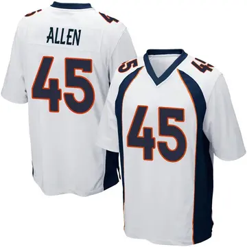 Nike Christopher Allen Men's Game Denver Broncos White Jersey