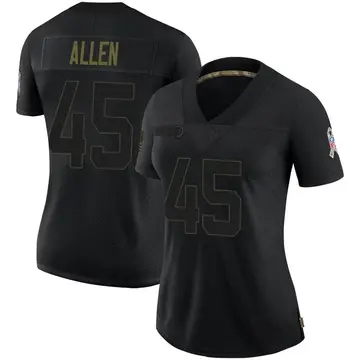 Nike Christopher Allen Women's Limited Denver Broncos Black 2020 Salute To Service Jersey