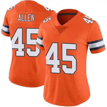 Nike Christopher Allen Women's Limited Denver Broncos Orange Color Rush Vapor Untouchable Jersey