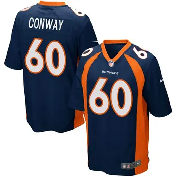 Nike Cody Conway Men's Game Denver Broncos Navy Blue Alternate Jersey