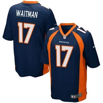 Nike Corliss Waitman Men's Game Denver Broncos Navy Blue Alternate Jersey