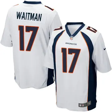 Nike Corliss Waitman Men's Game Denver Broncos White Jersey