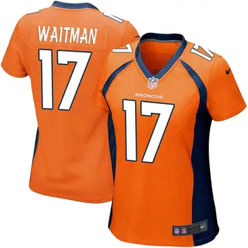 Nike Corliss Waitman Women's Game Denver Broncos Orange Team Color Jersey