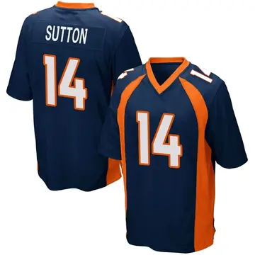 Nike Courtland Sutton Men's Game Denver Broncos Navy Blue Alternate Jersey