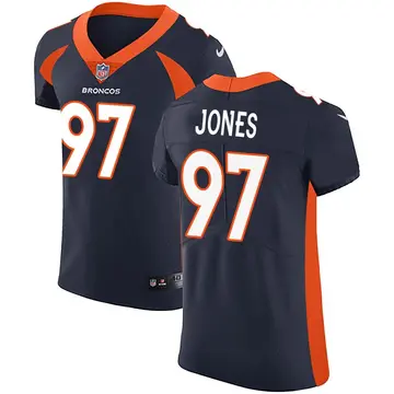 Nike D.J. Jones Men's Elite Denver Broncos Navy Alternate Vapor Untouchable Jersey