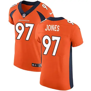 Nike D.J. Jones Men's Elite Denver Broncos Orange Team Color Vapor Untouchable Jersey