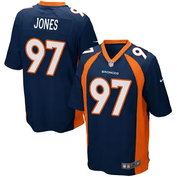 Nike D.J. Jones Men's Game Denver Broncos Navy Blue Alternate Jersey