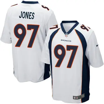 Nike D.J. Jones Men's Game Denver Broncos White Jersey