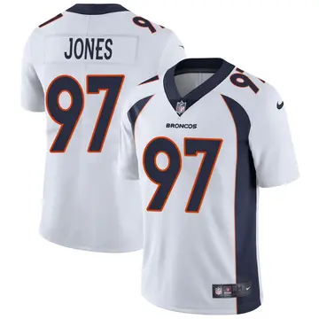 Nike D.J. Jones Men's Limited Denver Broncos White Vapor Untouchable Jersey
