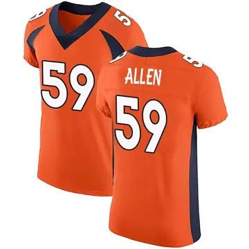 Nike Dakota Allen Men's Elite Denver Broncos Orange Team Color Vapor Untouchable Jersey