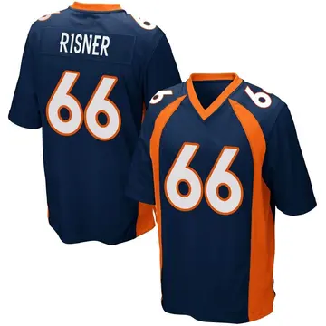 Nike Dalton Risner Men's Game Denver Broncos Navy Blue Alternate Jersey