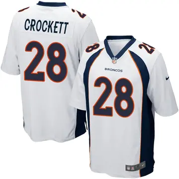 Nike Damarea Crockett Men's Game Denver Broncos White Jersey
