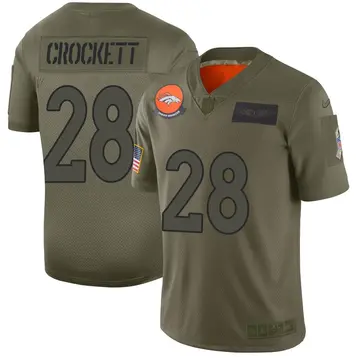 Nike Damarea Crockett Men's Limited Denver Broncos Camo 2019 Salute to Service Jersey