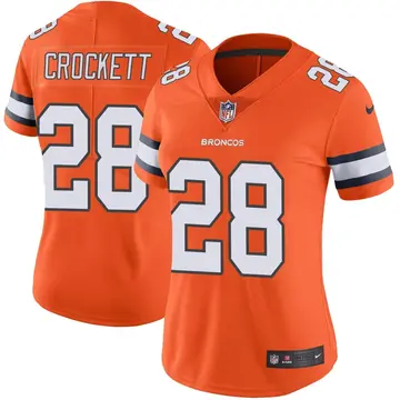 Nike Damarea Crockett Women's Limited Denver Broncos Orange Color Rush Vapor Untouchable Jersey