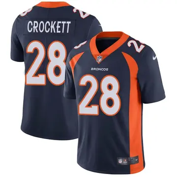 Nike Damarea Crockett Youth Limited Denver Broncos Navy Vapor Untouchable Jersey