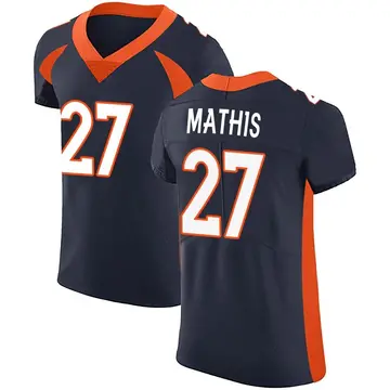 Nike Damarri Mathis Men's Elite Denver Broncos Navy Alternate Vapor Untouchable Jersey