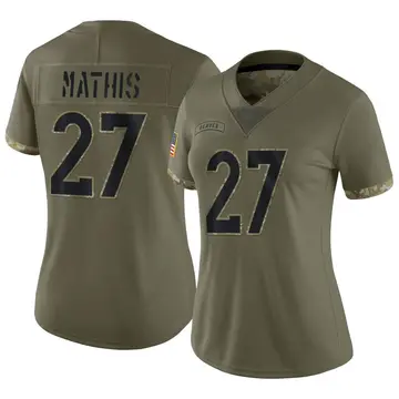 Nike Damarri Mathis Women's Limited Denver Broncos Olive 2022 Salute To Service Jersey