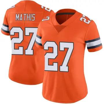 Nike Damarri Mathis Women's Limited Denver Broncos Orange Color Rush Vapor Untouchable Jersey