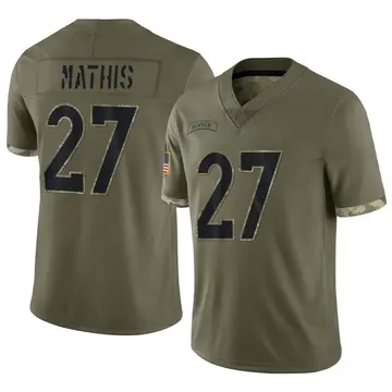 Nike Damarri Mathis Youth Limited Denver Broncos Olive 2022 Salute To Service Jersey