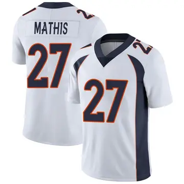 Nike Damarri Mathis Youth Limited Denver Broncos White Vapor Untouchable Jersey