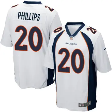 Nike Darius Phillips Men's Game Denver Broncos White Jersey