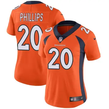 Nike Darius Phillips Women's Limited Denver Broncos Orange Team Color Vapor Untouchable Jersey