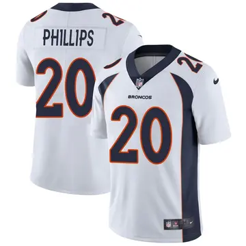 Nike Darius Phillips Youth Limited Denver Broncos White Vapor Untouchable Jersey