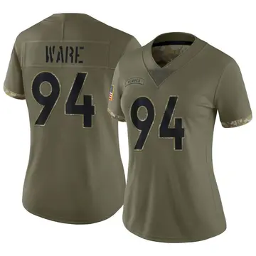 Nike DeMarcus Ware Women's Limited Denver Broncos Olive 2022 Salute To Service Jersey